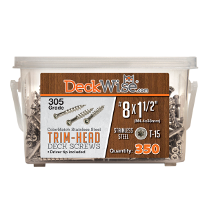 305Grade-350CT-8x1.5-StainlessSteel-Colormatch-StainlessSteel-DeckScrews