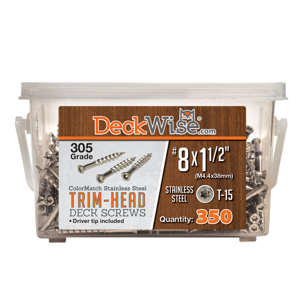 305Grade-350CT-8x1.5-StainlessSteel-Colormatch-StainlessSteel-DeckScrews