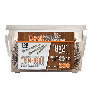 305Grade-350CT-8x2-StainlessSteel-Colormatch-StainlessSteel-DeckScrews