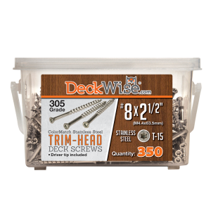 305Grade-350CT-8x2.5-StainlessSteel-Colormatch-StainlessSteel-DeckScrews