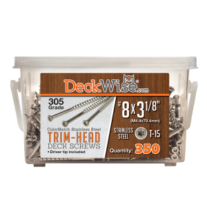 305Grade-350CT-8x3.125-StainlessSteel-Colormatch-StainlessSteel-DeckScrews